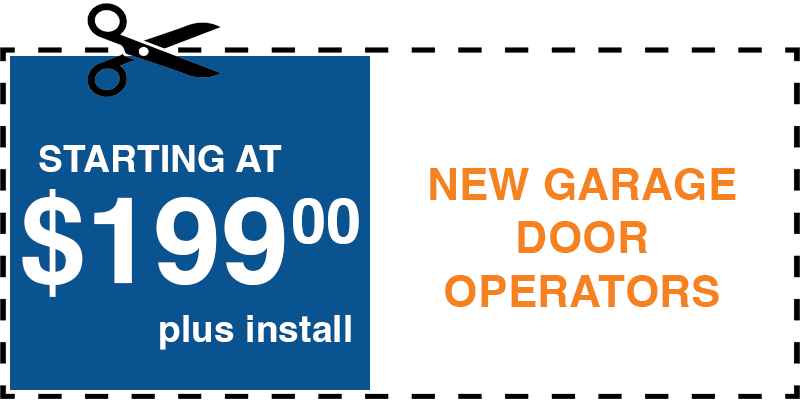 $199 new garage door operators